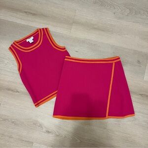 House of Harlow 1960 Pink and Orange Top and Skirt Set